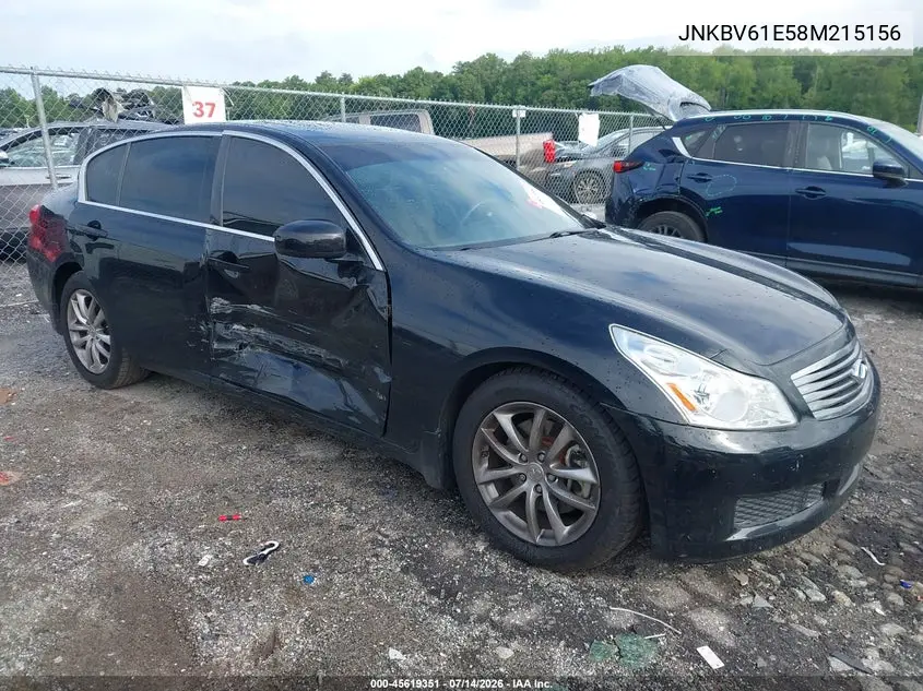 2008 Infiniti G35 Journey VIN: JNKBV61E58M215156 Lot: 45619351