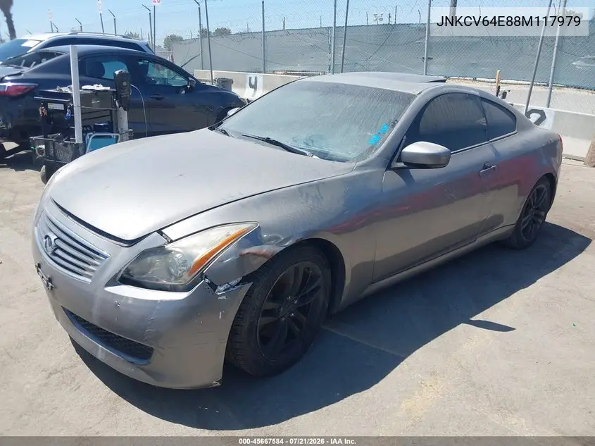 2008 Infiniti G37 Journey VIN: JNKCV64E88M117979 Lot: 45667584
