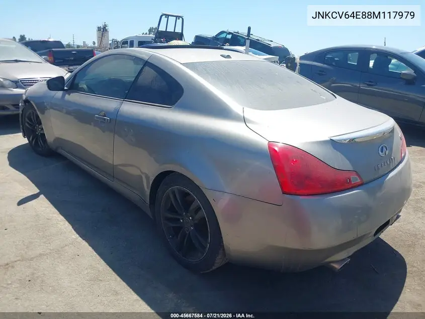 2008 Infiniti G37 Journey VIN: JNKCV64E88M117979 Lot: 45667584