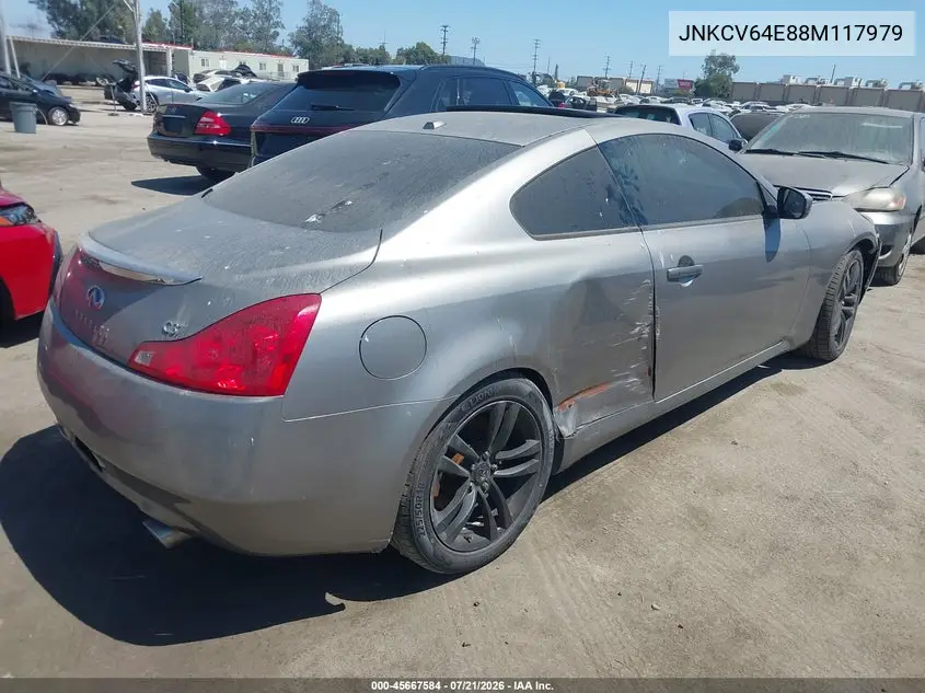 2008 Infiniti G37 Journey VIN: JNKCV64E88M117979 Lot: 45667584