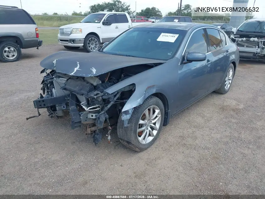 2008 Infiniti G35 Journey VIN: JNKBV61EX8M206632 Lot: 45667588