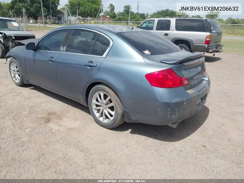 2008 Infiniti G35 Journey VIN: JNKBV61EX8M206632 Lot: 45667588