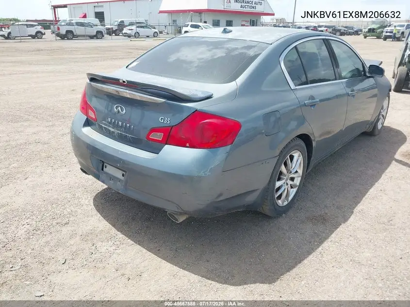 2008 Infiniti G35 Journey VIN: JNKBV61EX8M206632 Lot: 45667588