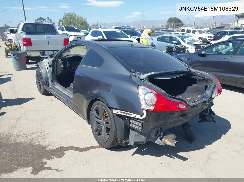 2008 Infiniti G37 Journey VIN: JNKCV64E18M108329 Lot: 45673351