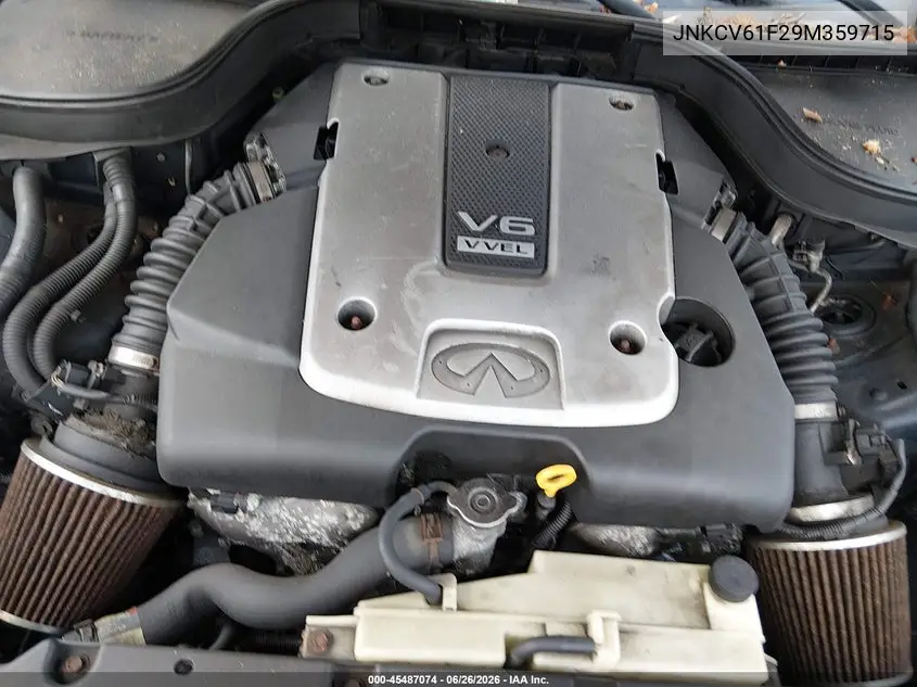 2009 Infiniti G37X VIN: JNKCV61F29M359715 Lot: 45487074