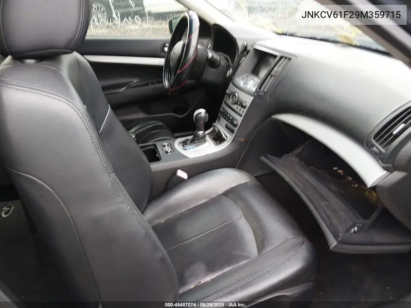 2009 Infiniti G37X VIN: JNKCV61F29M359715 Lot: 45487074