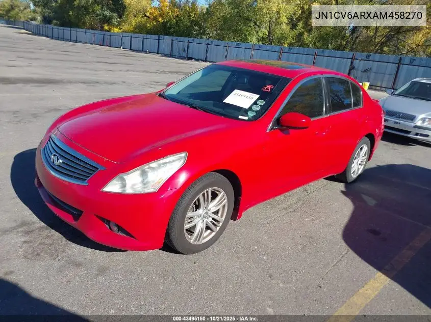 JN1CV6ARXAM458270 2010 Infiniti G37X