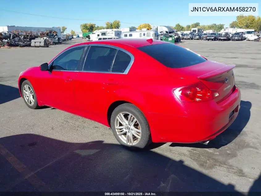 JN1CV6ARXAM458270 2010 Infiniti G37X