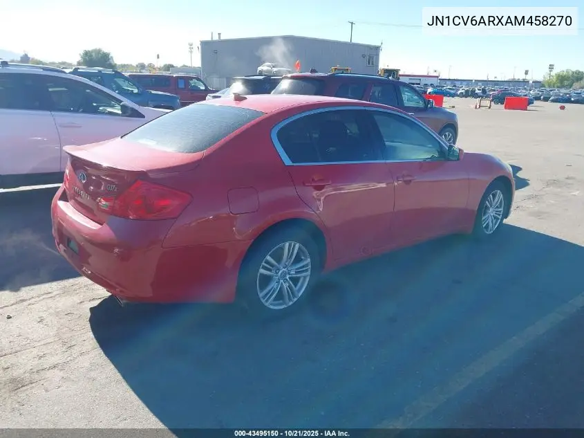 JN1CV6ARXAM458270 2010 Infiniti G37X