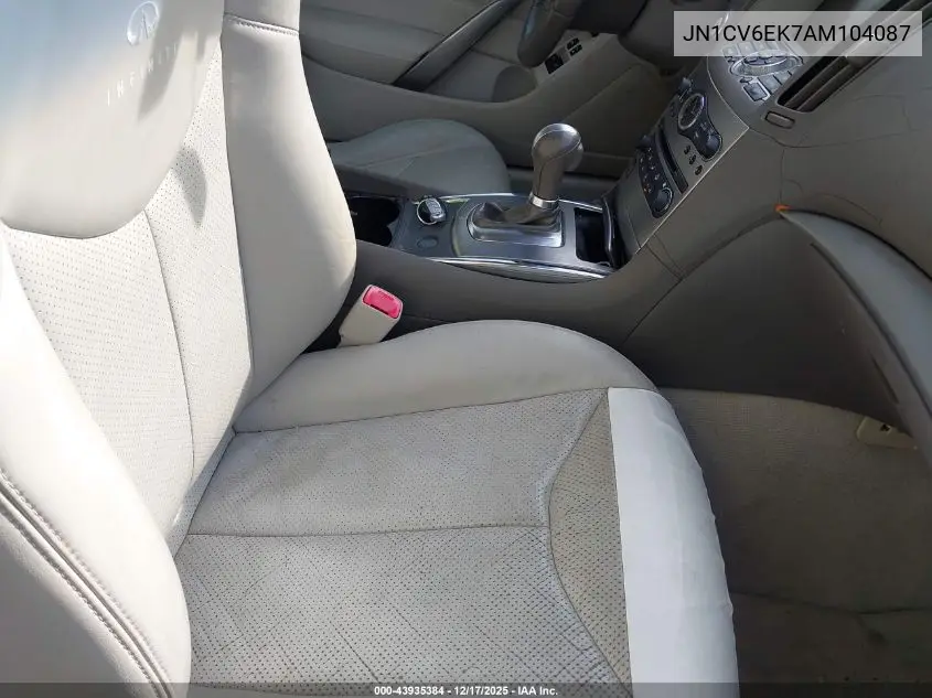 JN1CV6EK7AM104087 2010 Infiniti G37