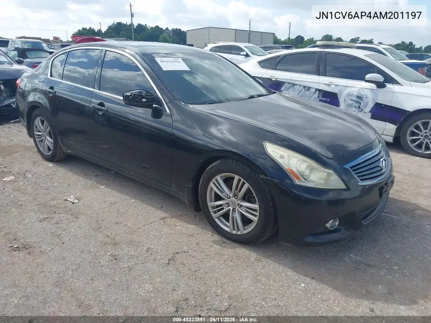 2010 Infiniti G37 Journey VIN: JN1CV6AP4AM201197 Lot: 45602864