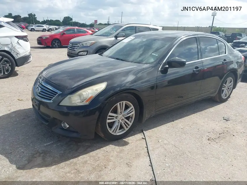 2010 Infiniti G37 Journey VIN: JN1CV6AP4AM201197 Lot: 45602864
