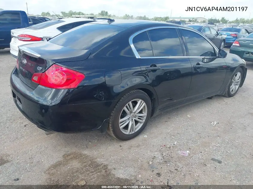 2010 Infiniti G37 Journey VIN: JN1CV6AP4AM201197 Lot: 45602864
