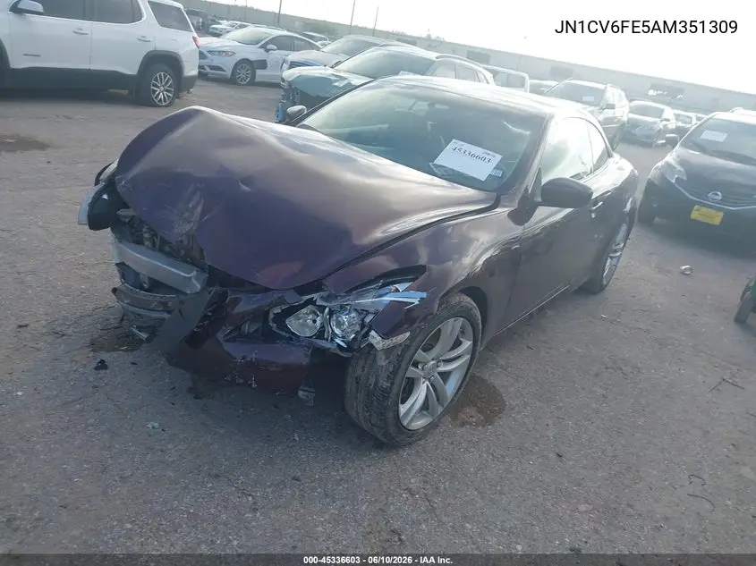 2010 Infiniti G37 VIN: JN1CV6FE5AM351309 Lot: 45336603