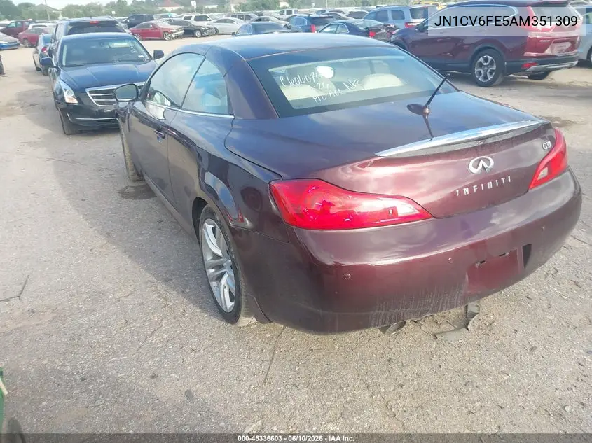 2010 Infiniti G37 VIN: JN1CV6FE5AM351309 Lot: 45336603