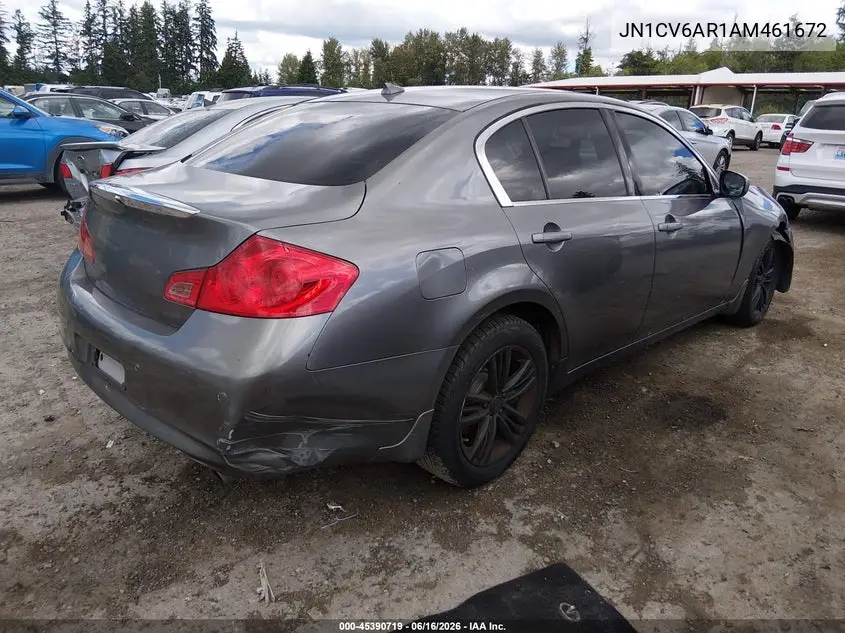 2010 Infiniti G37X VIN: JN1CV6AR1AM461672 Lot: 45390719