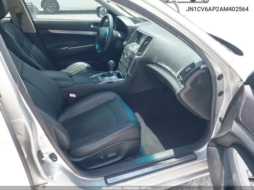 2010 Infiniti G37 Journey VIN: JN1CV6AP2AM402564 Lot: 45515320