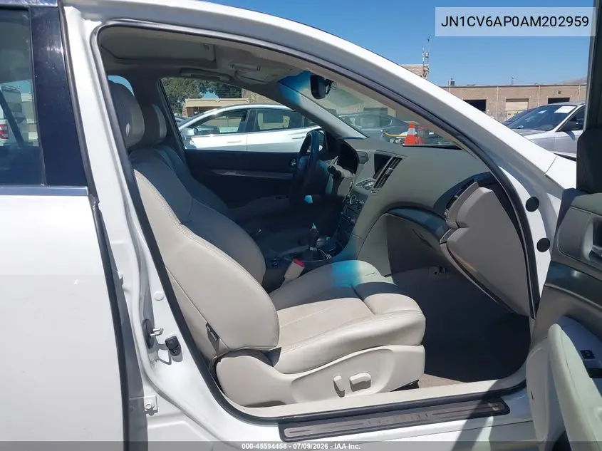 2010 Infiniti G37 S Sport VIN: JN1CV6AP0AM202959 Lot: 45594458