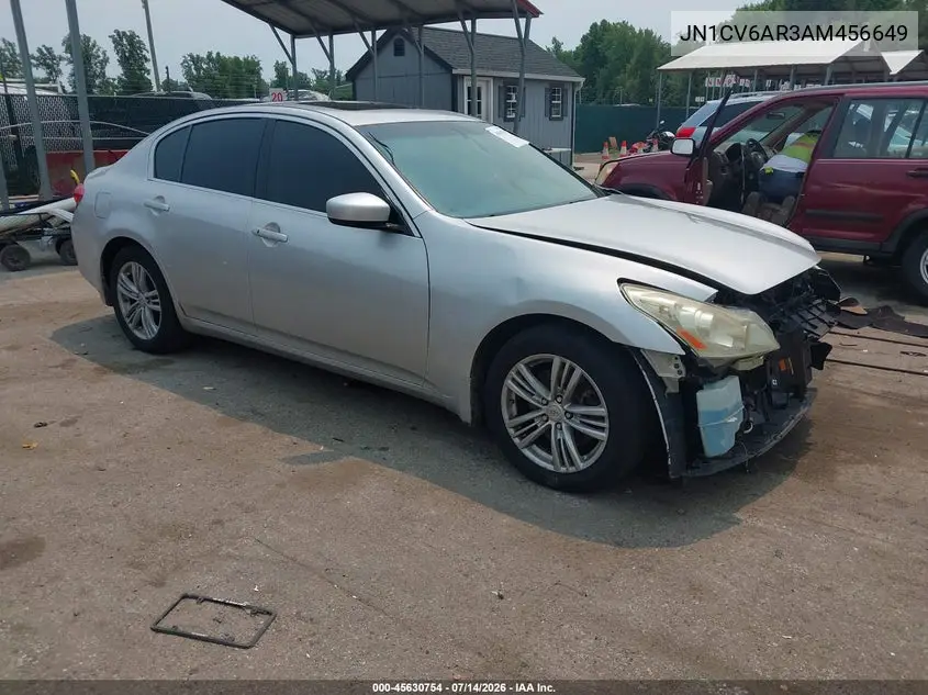 2010 Infiniti G37X VIN: JN1CV6AR3AM456649 Lot: 45630754