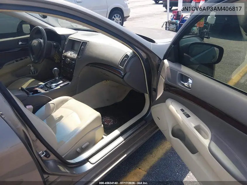 2010 Infiniti G37 Journey VIN: JN1CV6AP3AM406817 Lot: 45634140