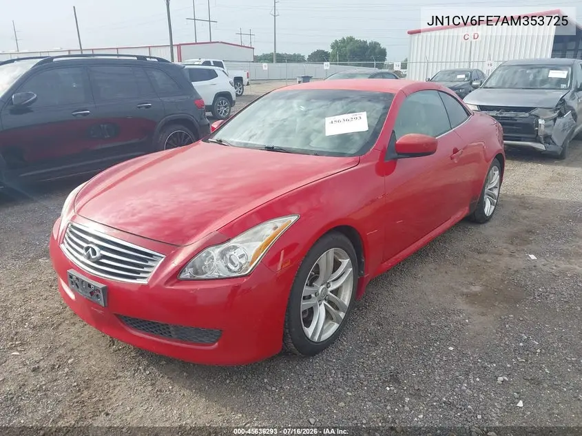 2010 Infiniti G37 VIN: JN1CV6FE7AM353725 Lot: 45636293