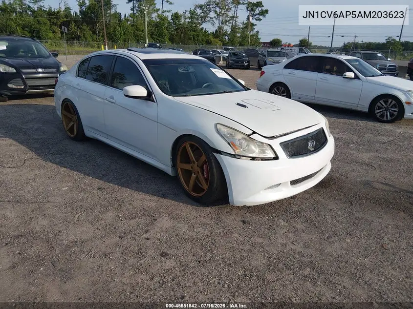 2010 Infiniti G37 Journey VIN: JN1CV6AP5AM203623 Lot: 45651842