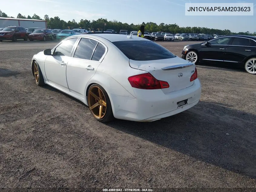 2010 Infiniti G37 Journey VIN: JN1CV6AP5AM203623 Lot: 45651842