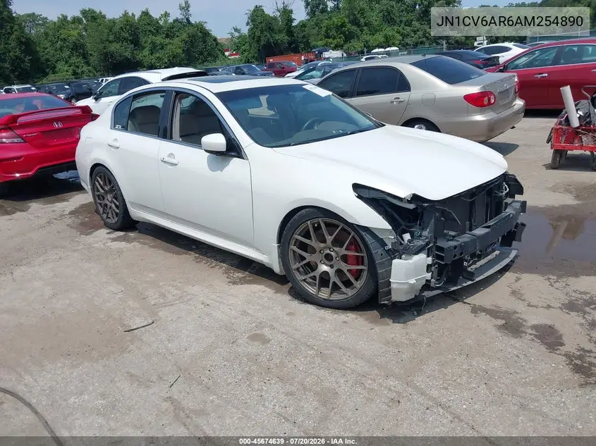 2010 Infiniti G37X VIN: JN1CV6AR6AM254890 Lot: 45674639