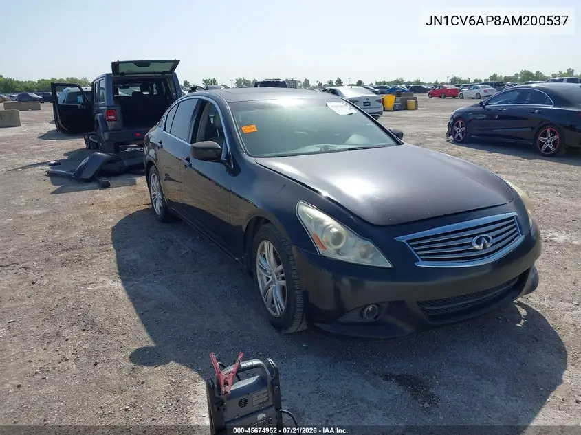 2010 Infiniti G37 Journey VIN: JN1CV6AP8AM200537 Lot: 45674952