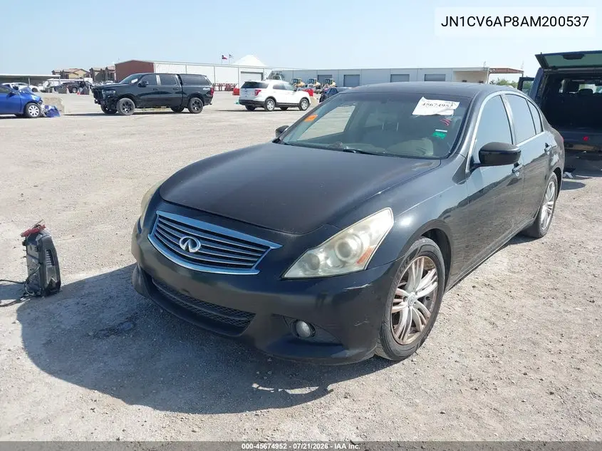 2010 Infiniti G37 Journey VIN: JN1CV6AP8AM200537 Lot: 45674952