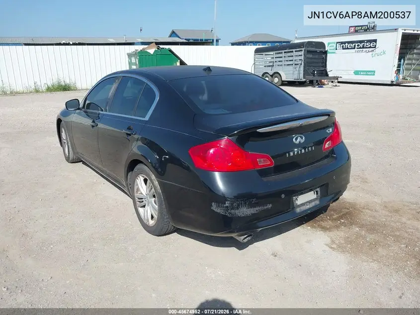 2010 Infiniti G37 Journey VIN: JN1CV6AP8AM200537 Lot: 45674952