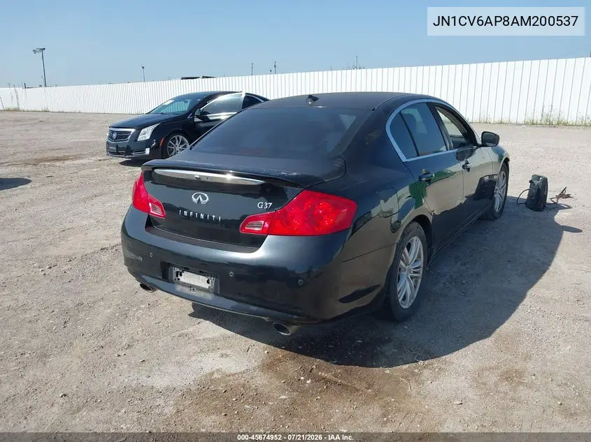 2010 Infiniti G37 Journey VIN: JN1CV6AP8AM200537 Lot: 45674952