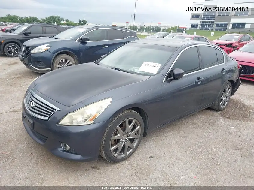 2011 Infiniti G37 Journey VIN: JN1CV6AP3BM304483 Lot: 45366364