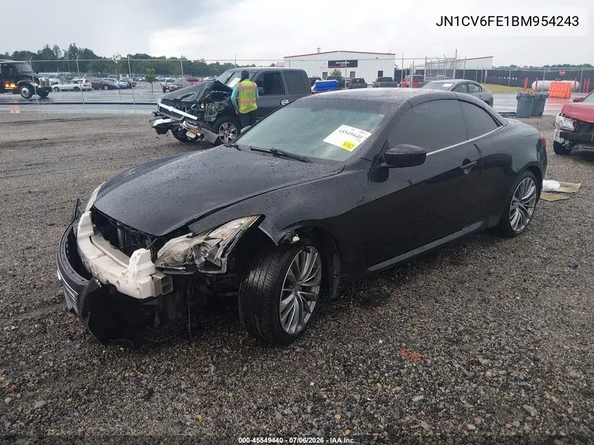 2011 Infiniti G37 VIN: JN1CV6FE1BM954243 Lot: 45549440