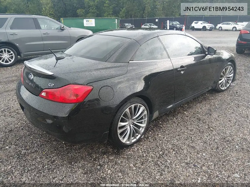 2011 Infiniti G37 VIN: JN1CV6FE1BM954243 Lot: 45549440