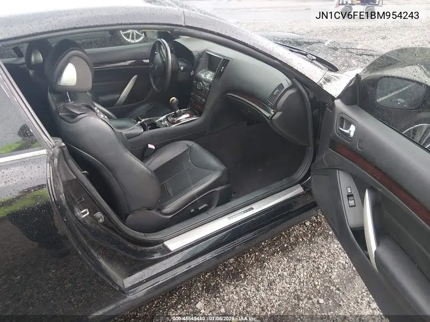 2011 Infiniti G37 VIN: JN1CV6FE1BM954243 Lot: 45549440