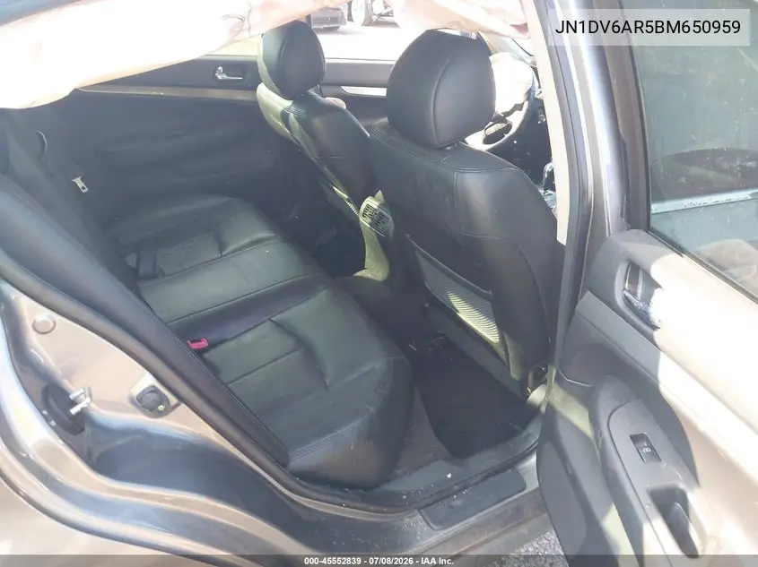 2011 Infiniti G25X VIN: JN1DV6AR5BM650959 Lot: 45552839