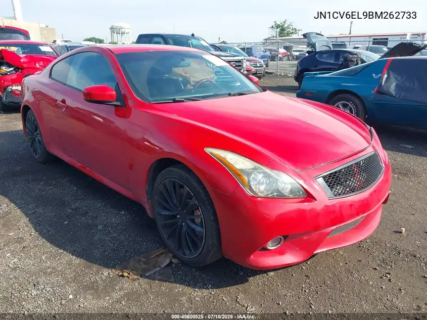 2011 Infiniti G37X VIN: JN1CV6EL9BM262733 Lot: 45600525
