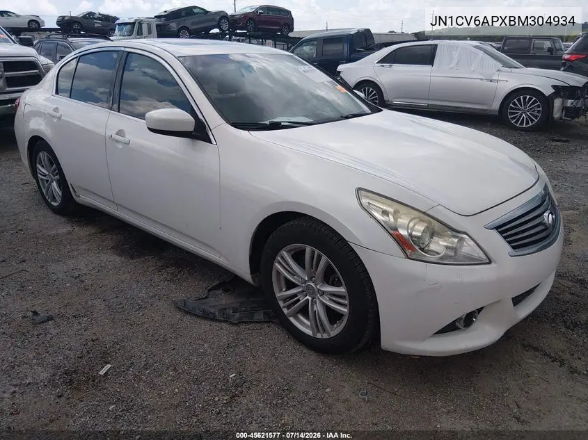 2011 Infiniti G37 Journey VIN: JN1CV6APXBM304934 Lot: 45621577