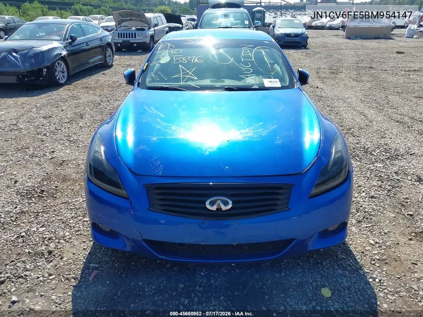 2011 Infiniti G37 VIN: JN1CV6FE5BM954147 Lot: 45660952