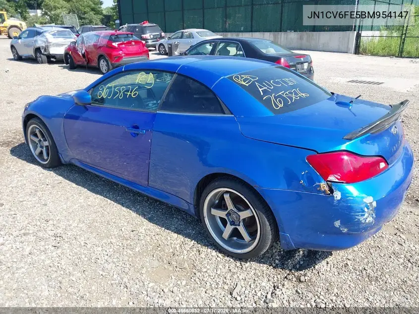 2011 Infiniti G37 VIN: JN1CV6FE5BM954147 Lot: 45660952