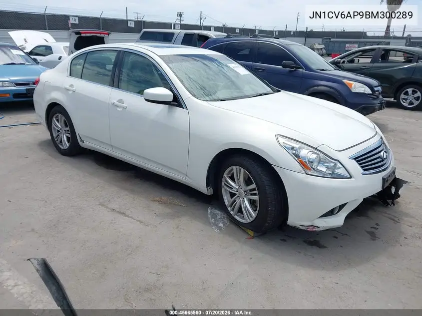 2011 Infiniti G37 Journey VIN: JN1CV6AP9BM300289 Lot: 45665560