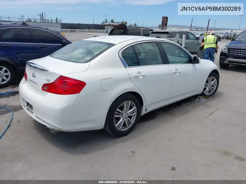 2011 Infiniti G37 Journey VIN: JN1CV6AP9BM300289 Lot: 45665560