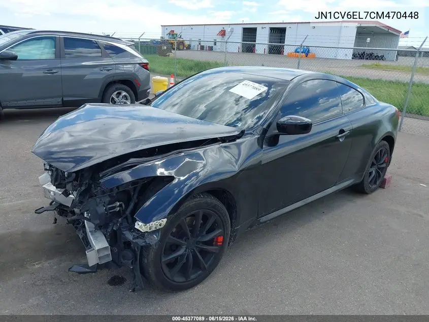 2012 Infiniti G37X VIN: JN1CV6EL7CM470448 Lot: 45377089