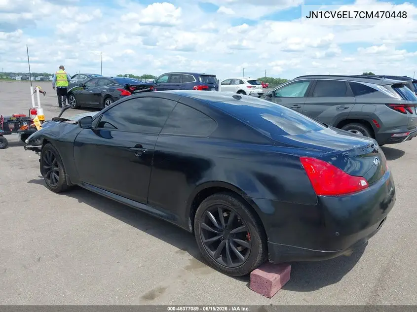 2012 Infiniti G37X VIN: JN1CV6EL7CM470448 Lot: 45377089