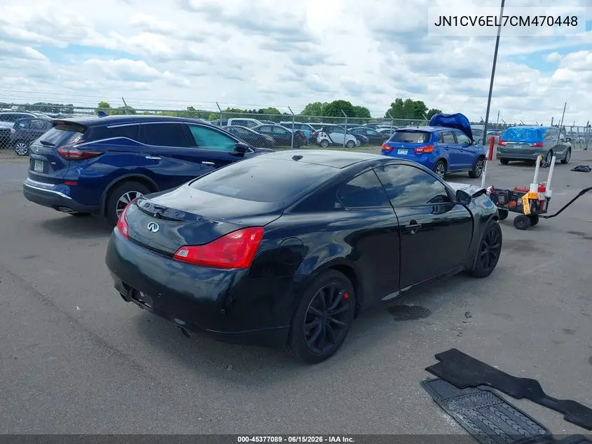 2012 Infiniti G37X VIN: JN1CV6EL7CM470448 Lot: 45377089