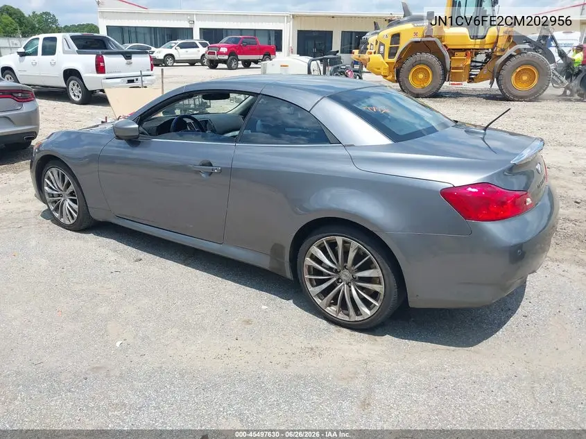 2012 Infiniti G37 VIN: JN1CV6FE2CM202956 Lot: 45497630