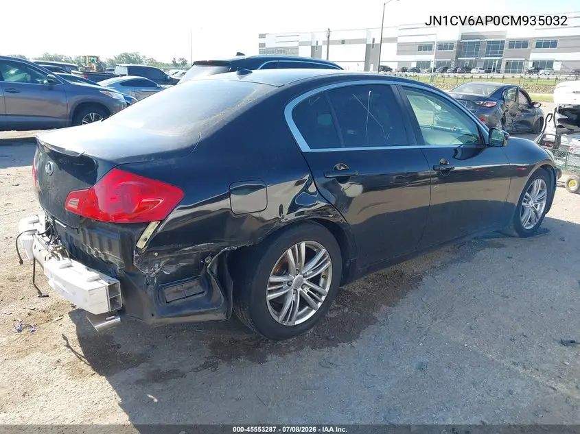 2012 Infiniti G37 Journey VIN: JN1CV6AP0CM935032 Lot: 45553287