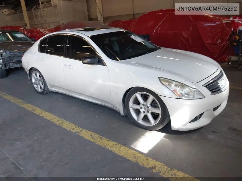 2012 Infiniti G37X VIN: JN1CV6AR4CM975292 Lot: 45597229