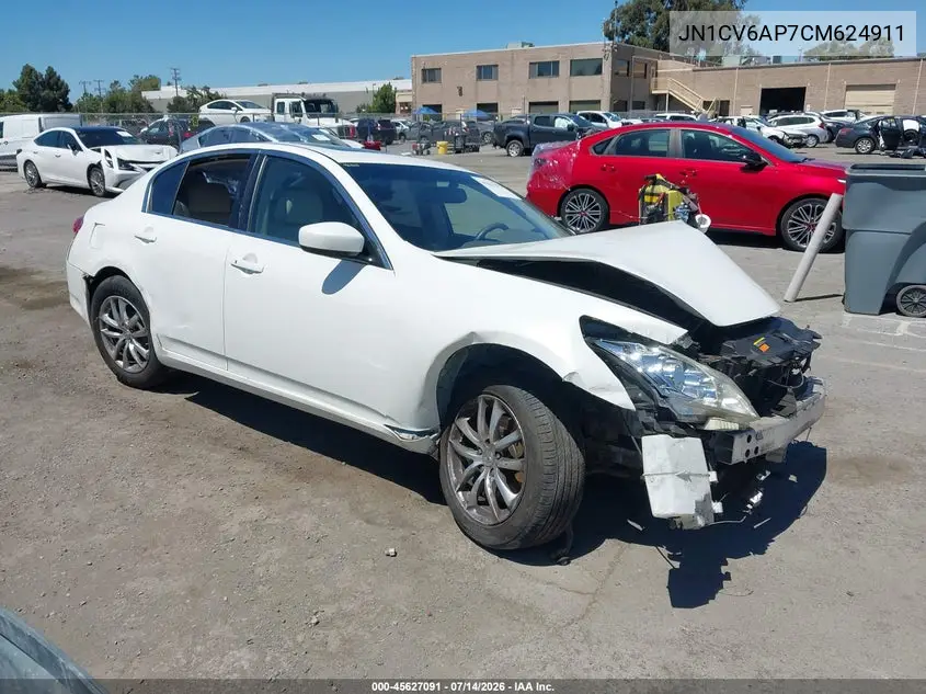 2012 Infiniti G37 Journey VIN: JN1CV6AP7CM624911 Lot: 45627091